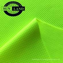 tejido de poliéster deportivo de alta calidad EN ISO 20471 SGS tela fluorescente certificada de alta visibilidad
